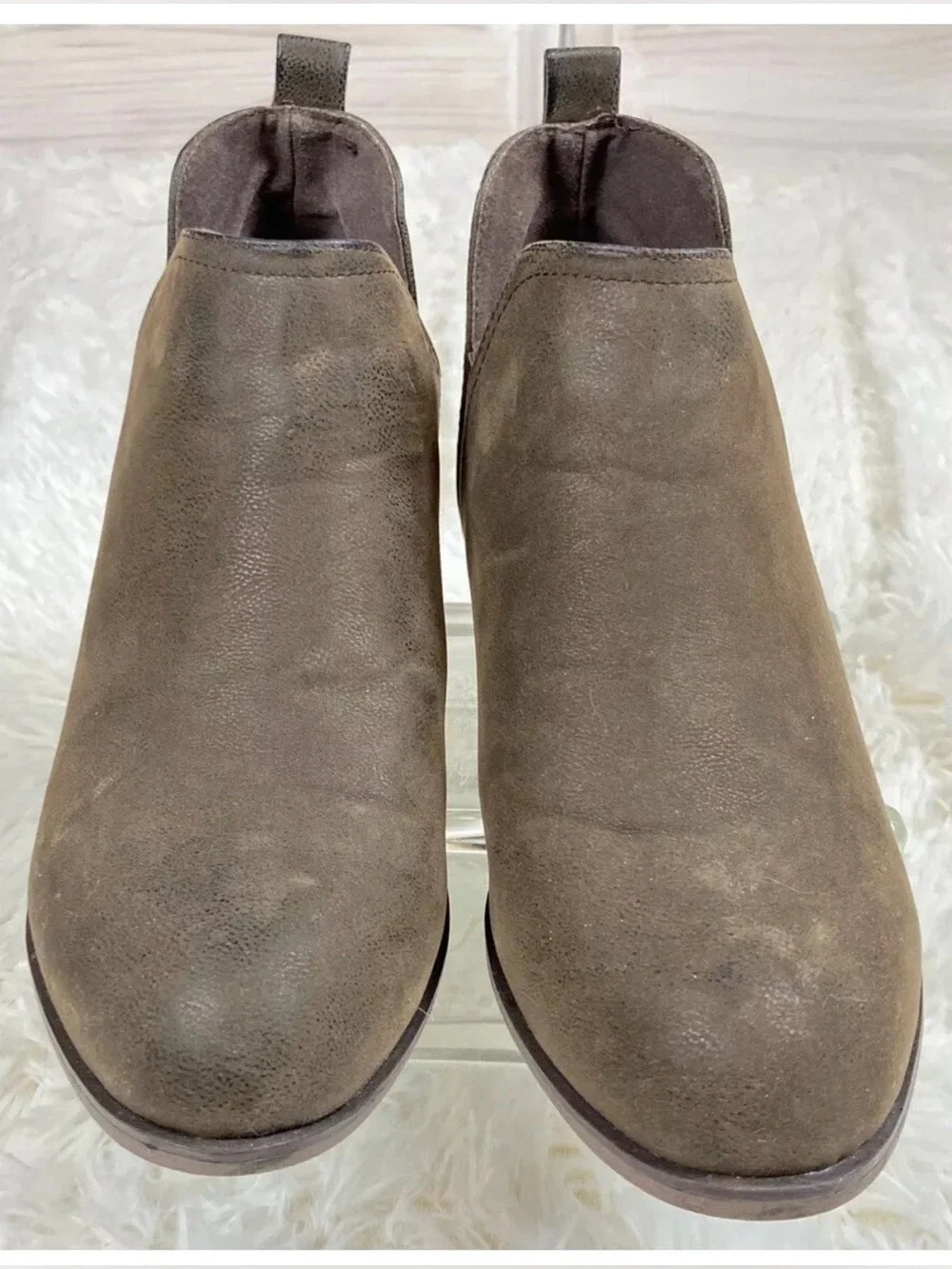 Pierre Dumas Womens Kenzie-2 size 8.5 Brown Faux Suede Slip On Bootie Retail $55